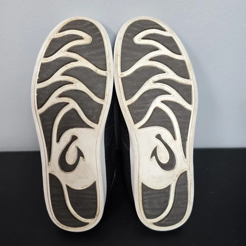 OluKai Shoes Mens Size 10 Black Alapa Li Slip On Mesh Casual Sneakers Boat